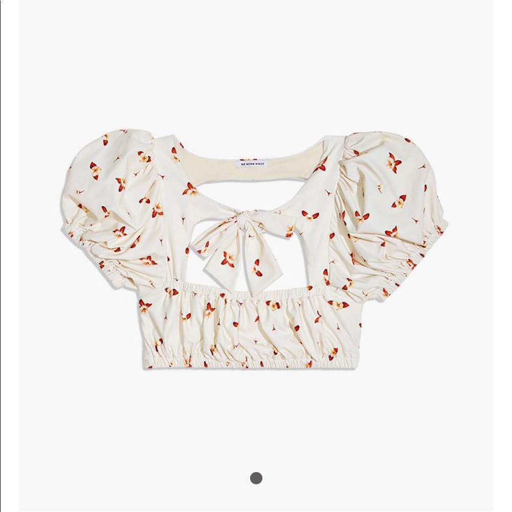 WeWoreWhat Swim | Lily Top | Cream Floral (M)